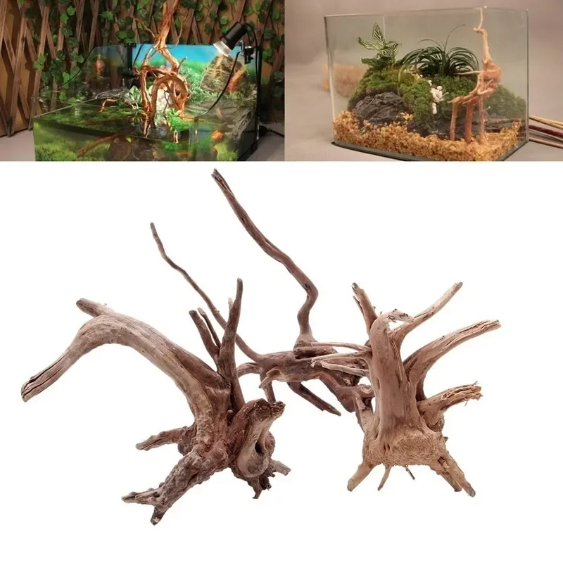 Aquarium Planted Soil - 水族館、魚のタンク、爬虫類の根の植物、木の装飾、装飾アクセサリーのための自然な木のトランクの流木