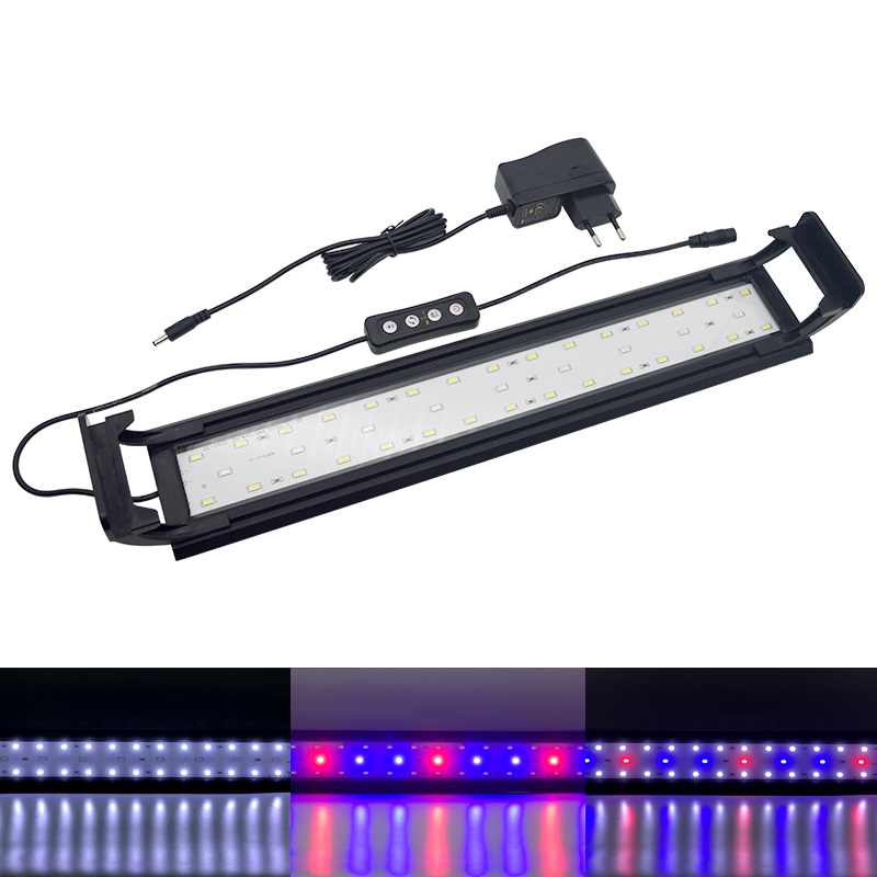 Aquarium Planted Tank Fertilizer - 園芸用LEDライト,16〜64cm,魚の水耕植物栽培用,タイマーと調光,110V,220V