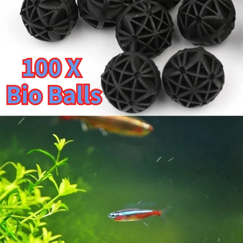 Aquarium Planted Tank Fertilizer - 50/100 個家庭用水族館の池バイオボール 16 ミリメートル水槽フィルター媒体海洋合計水処理品質安定剤ペット製品