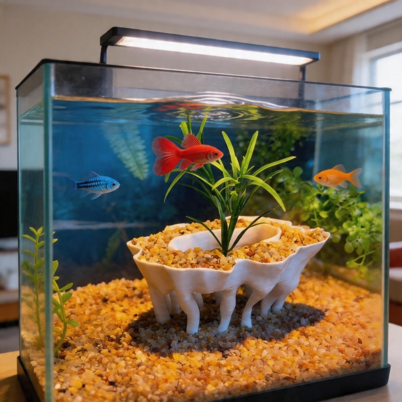 Aquarium Planted Soil - 3Dプリントされた木の根の形をした水槽用植物、植木鉢も水槽の装飾として使用可能