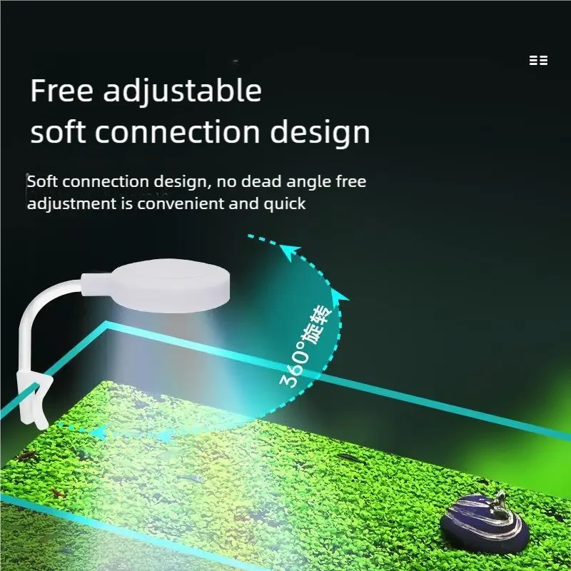Aquarium Planted Tank Fertilizer - 3W フルスペクトル水槽用 LED ライト クリップオン USB