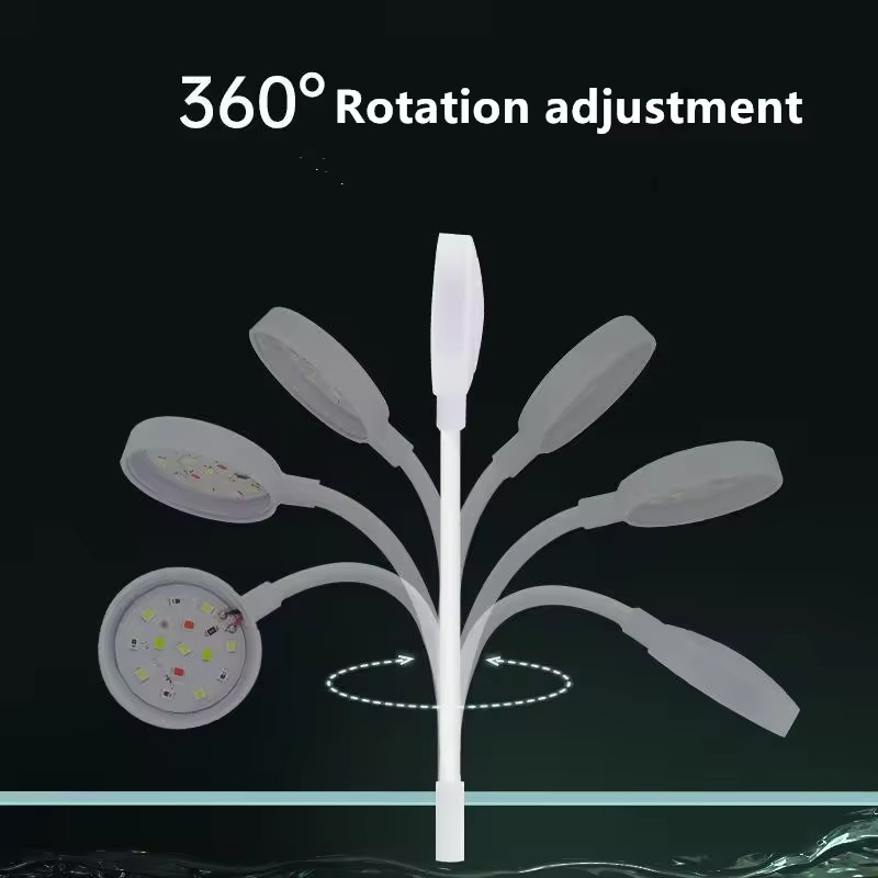 USBクリップ式LED水槽ライト360度回転長寿命フルスペク - Aquarium Planted Tank Fertilizer のレビューと価格