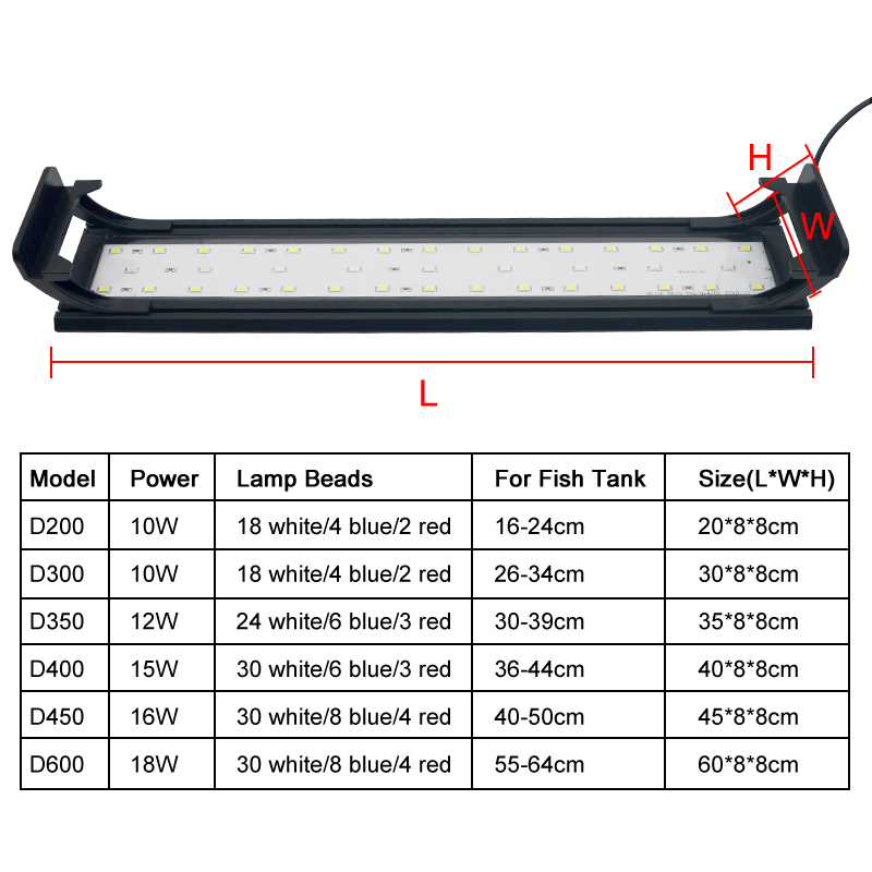 園芸用LEDライト,16〜64cm,魚の水耕植物栽培用,タイ - Aquarium Planted Tank Fertilizer のレビューと価格