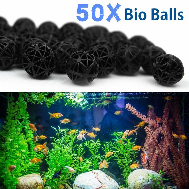 50個入り 16mm バイオボール 水槽フィルターメディア  - Aquarium Planted Tank Fertilizer のレビューと価格