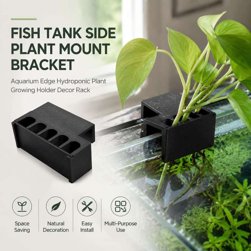 水槽サイドプラントマウントブラケット水槽エッジ水耕栽培プラン - Aquarium Planted Soil のレビューと価格