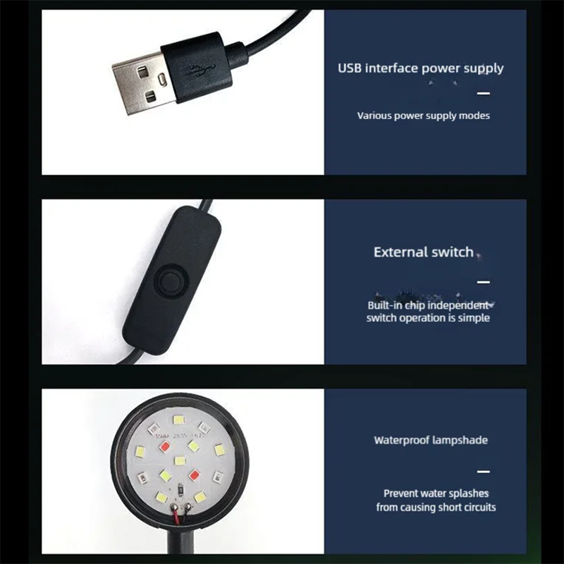 USB LED水槽クリップランプ高透明度明るい補助照明ミニ水 - Aquarium Plant Diseases のレビューと価格