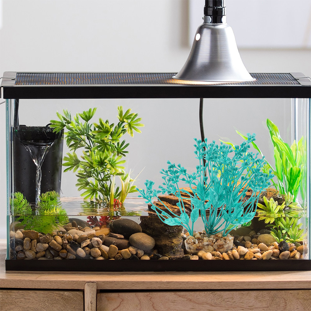 2個入りリアルなプラスチック製水槽用人工水草、魚タンク装飾用 - Aquarium Planted Tank Setup のレビューと価格