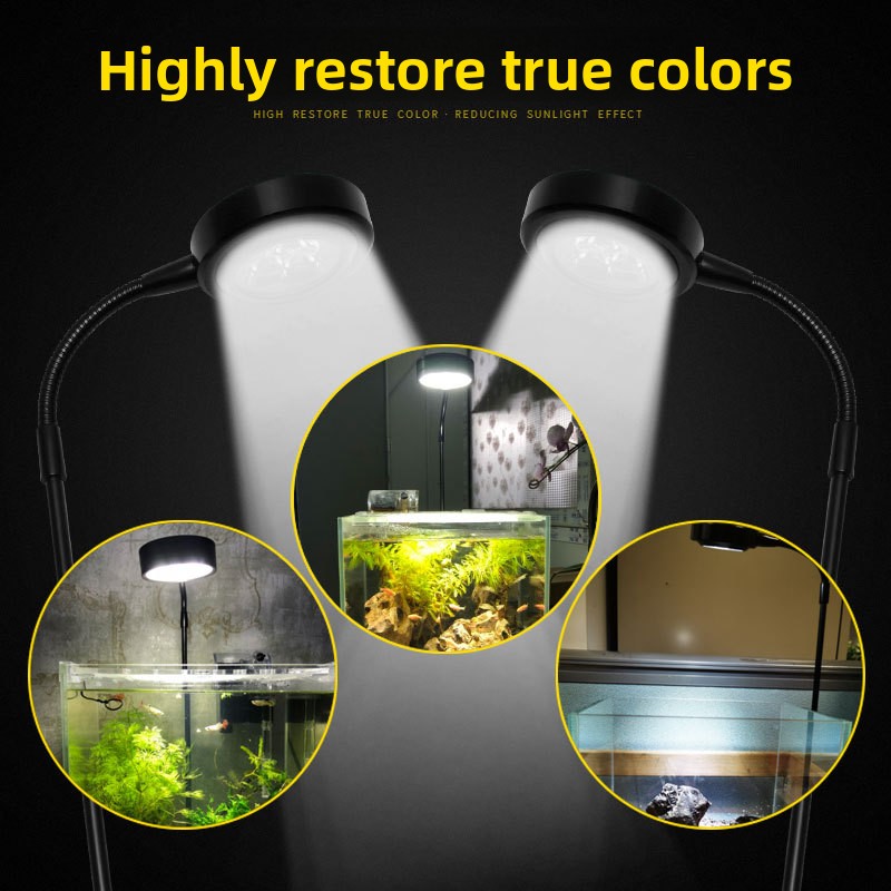 USBタイマー式調光ウルトラホワイト水槽スポットライトマイク - Aquarium Plant On Wood のレビューと価格