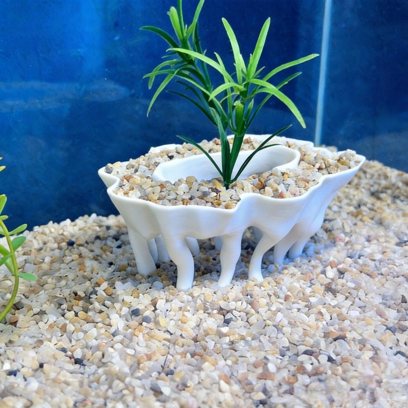 3Dプリントされた木の根の形をした水槽用植物、植木鉢も水槽の - Aquarium Planted Soil のレビューと価格