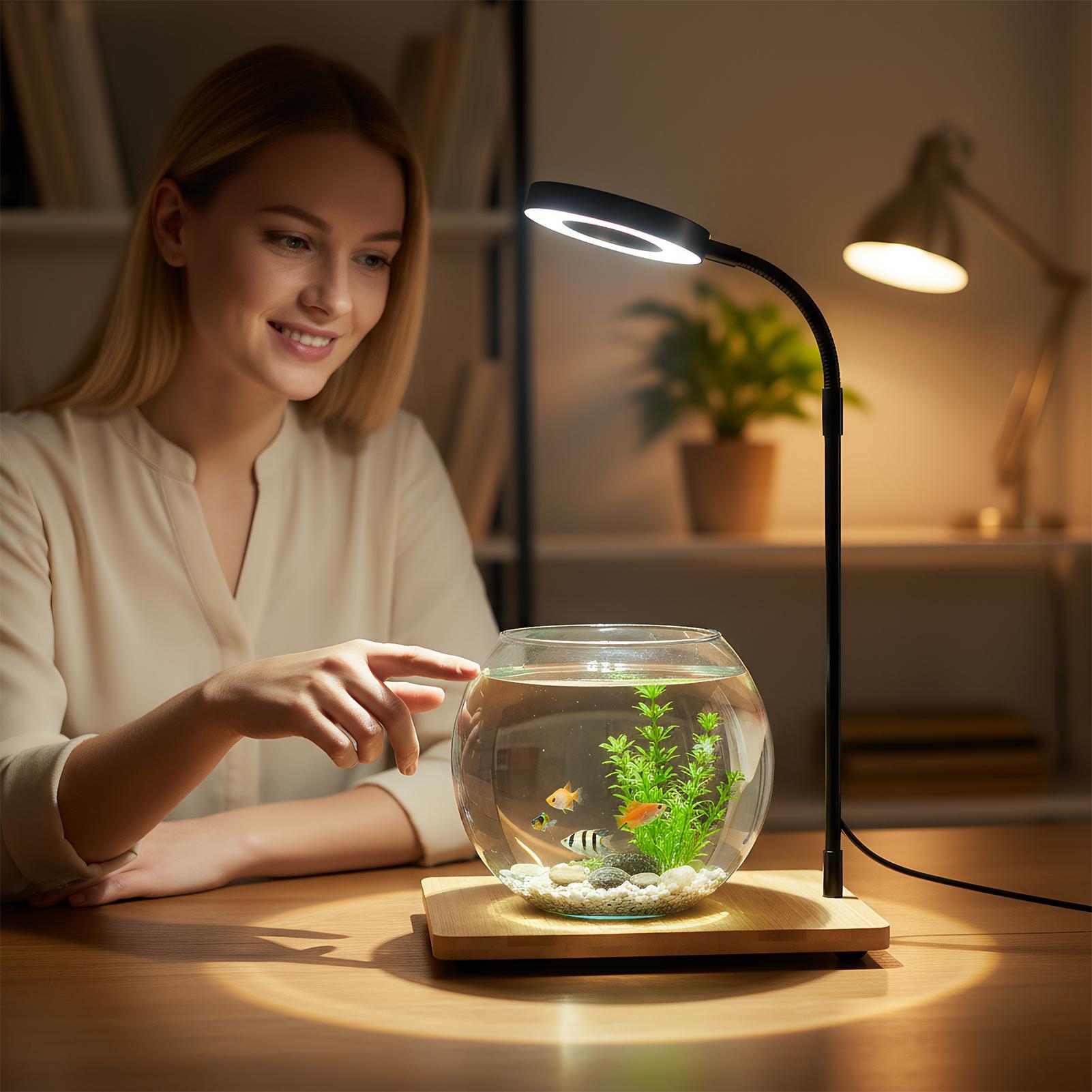 木製ベース付き屋内栽培用植物ライトフルスペクトルLED水族館 - Aquarium Plant On Wood のレビューと価格
