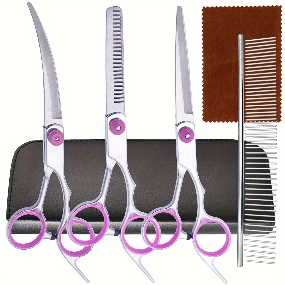 5点セット プロ仕様 犬用グルーミングハサミセット ステンレ - Trimming Scissor Set のレビューと価格